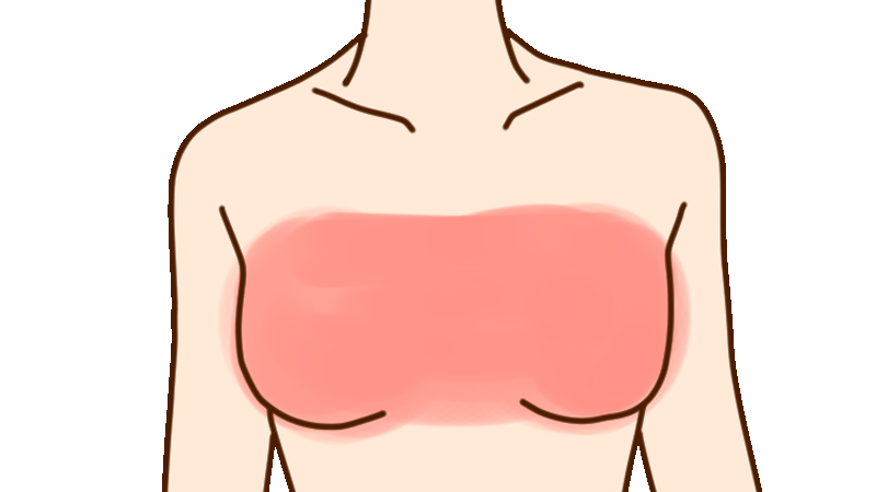 胸脱毛の部位・範囲