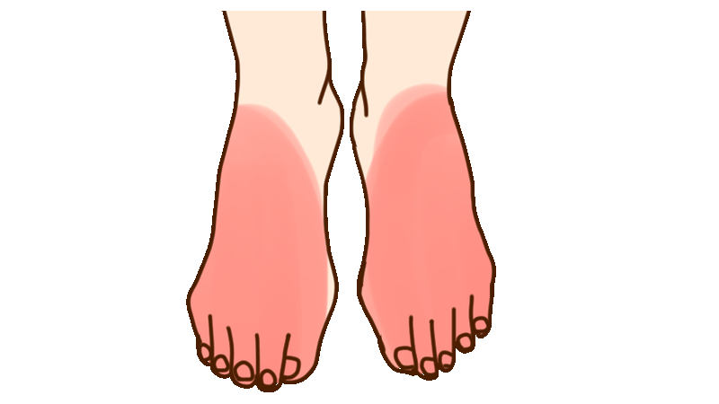 足の甲と指の脱毛箇所・範囲